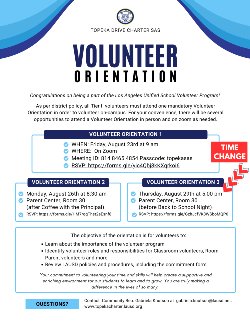 Volunteer Orientation flyer updated time